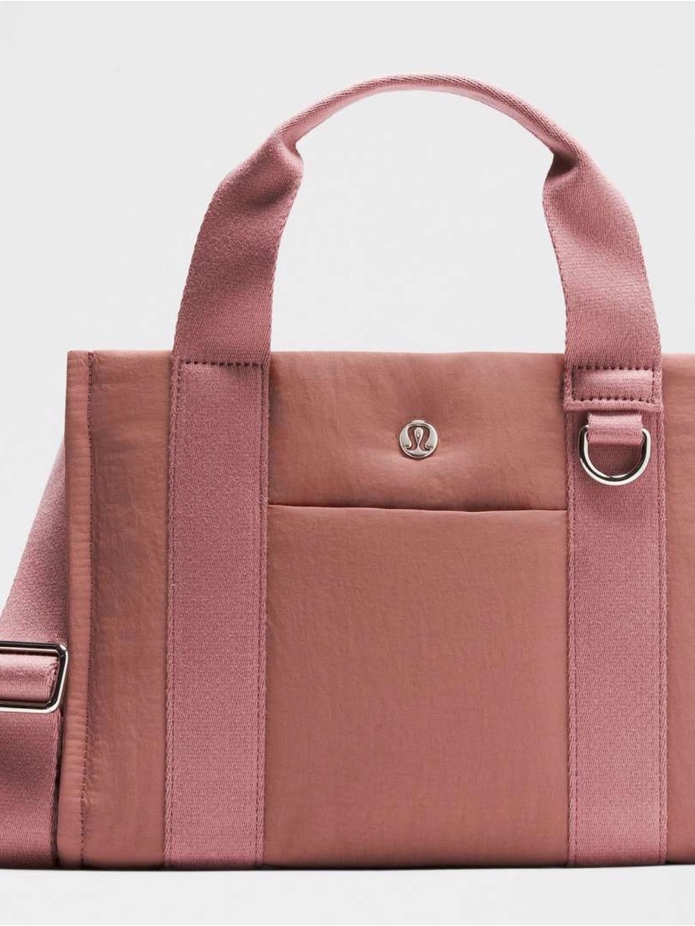 BNWT - lululemon athletica Dusty Rose Tote with Silver Hardware